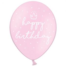 Fødselsdagsballoner Happy Birthday Pink