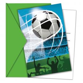 Fodbold Invitationskort Soccer Fans