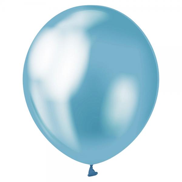 Latexballoner Chrome Lysebl Platinum