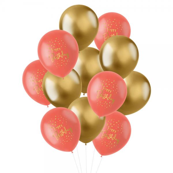Happy Birthday Balloner Golden Dusk