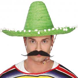 Mexicansk Sombrero Stråhat Grøn