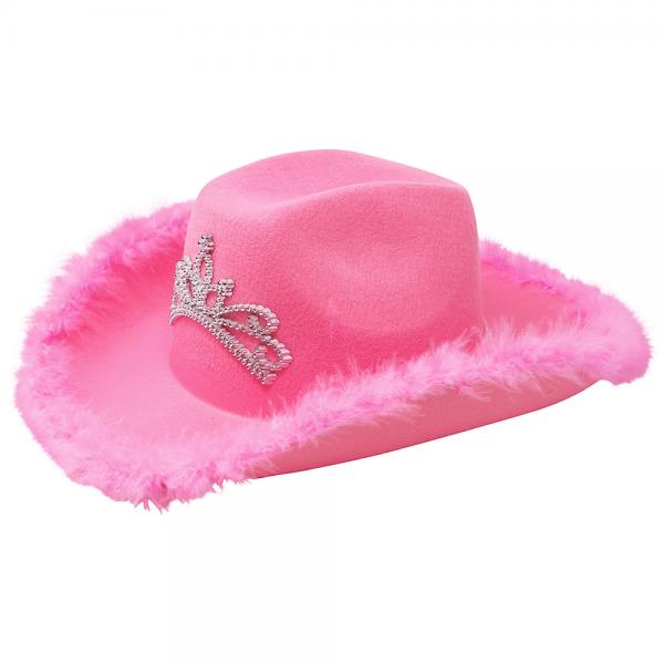 Lyserd Cowboyhat med Tiara