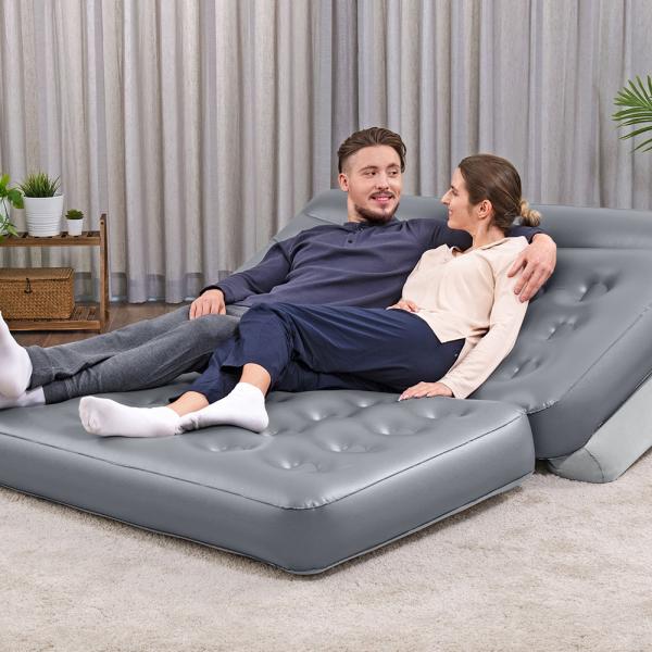 Oppustelig Sofa 3-i-1 Indbygget Luftpumpe Multi-Max