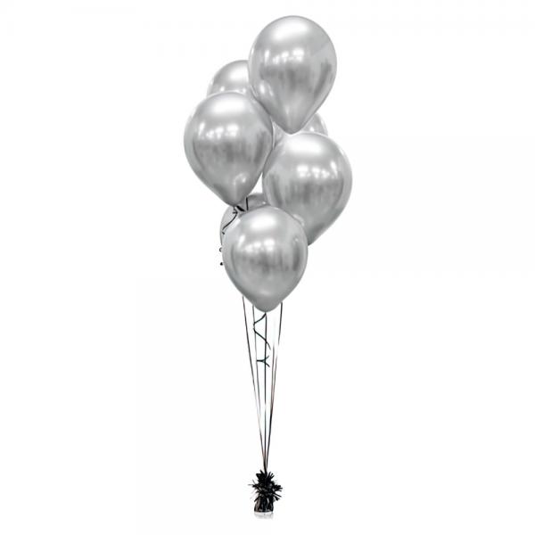 Latexballoner Chrome Slv Platinum