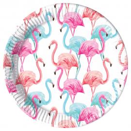 Tropical Flamingo Paptallerkener