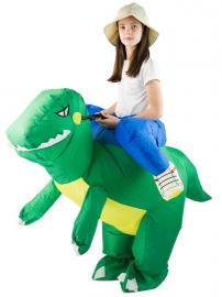 Oppustelig Ridende Dinosaurkostume Børn