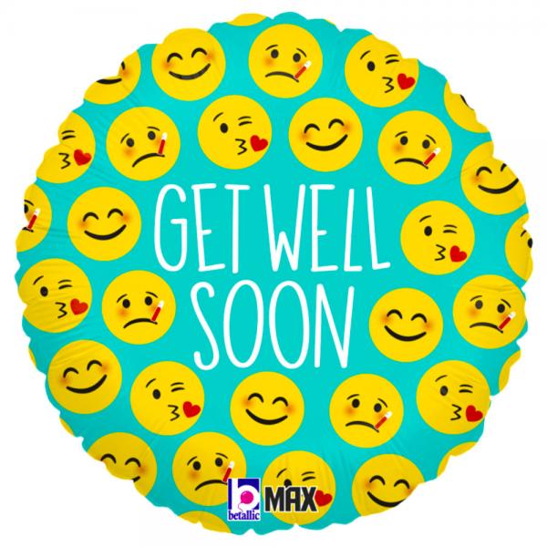 Get Well Soon Emoji Folieballon