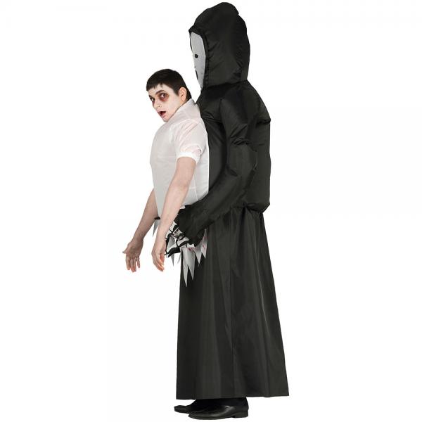 Oppustelig Grim Reaper med Halv Krop Kostume