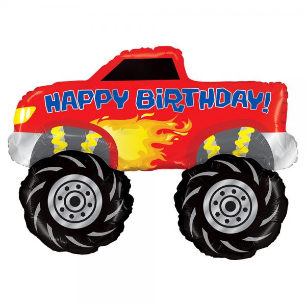 Monster Truck Ballon Happy Birthday
