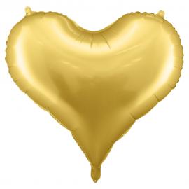 Stor Hjerteformet Ballon Satin Guld