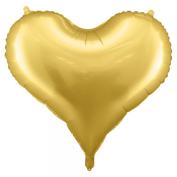 Stor Hjerteformet Ballon Satin Guld