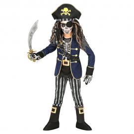 Piratkostume Captain Skeleton Børn Large