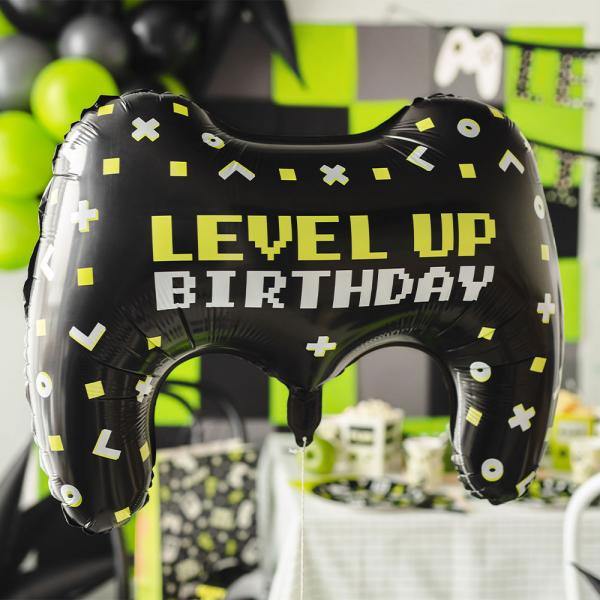 Spilkontrol Folieballon Level Up Birthday