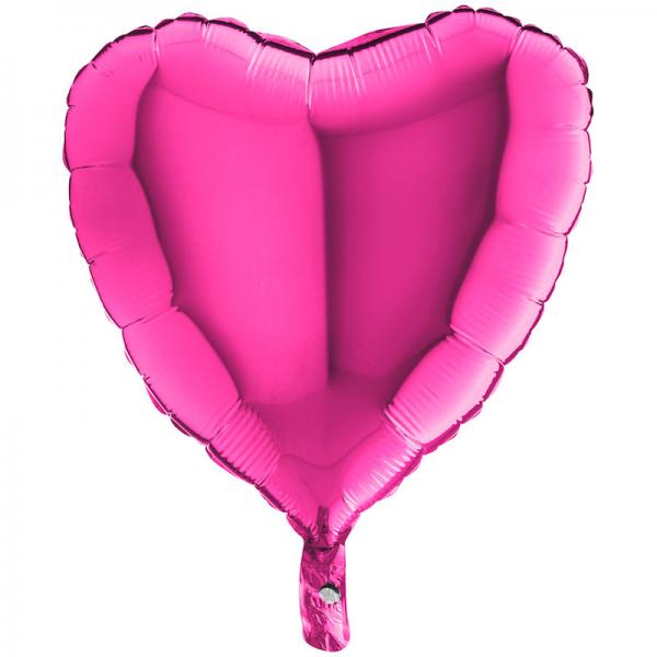 Folieballon Hjerte Magenta