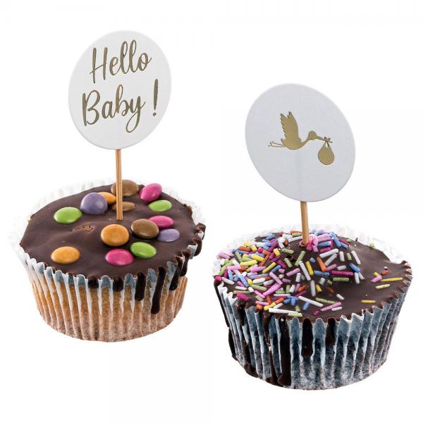 Cake Topper Hello Baby 6-pak