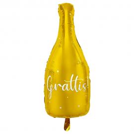 Grattis Champagneflaske Folieballon