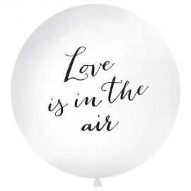 Love Is In The Air Kæmpestor Ballon Hvid og Sort