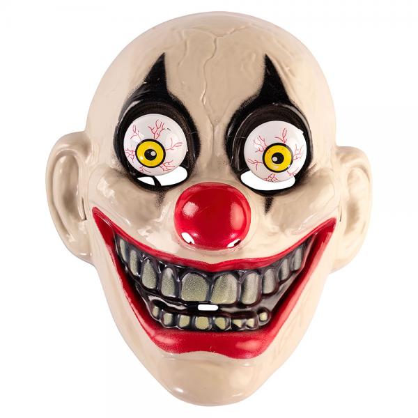 Horror Clown Maske med Bevgelige jne