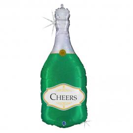 Folieballon Champagneflaske Cheers