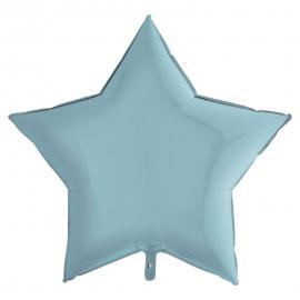 Stor Folieballon Stjerne Pastel Blå