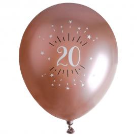 Balloner 20 år Birthday Party Rosaguld