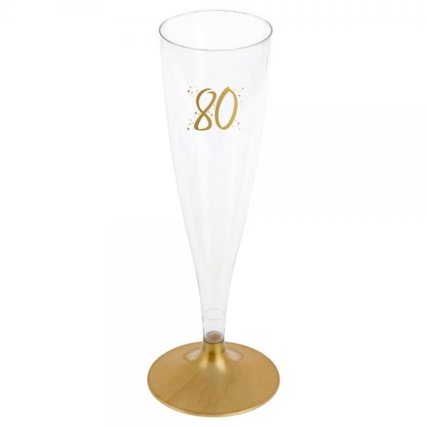80-rs Champagneglas Genanvendeligt Guld