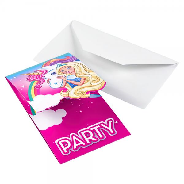 Barbie Dreamtopia Invitationskort