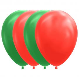 Ballonmix Rød/Grøn 10-pak