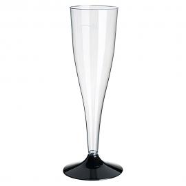 Champagneglas Transparent/Sort