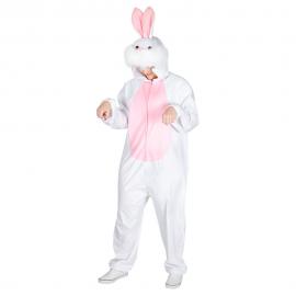Kanin Kostume med Hætte Hvid