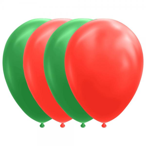 Ballonmix Rd/Grn 10-pak
