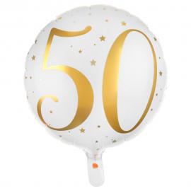50 År Folieballon Stjerner