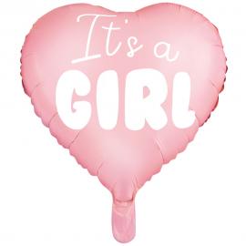 It's A Girl Hjerteformet Ballon