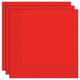 Røde Servietter Solid Color