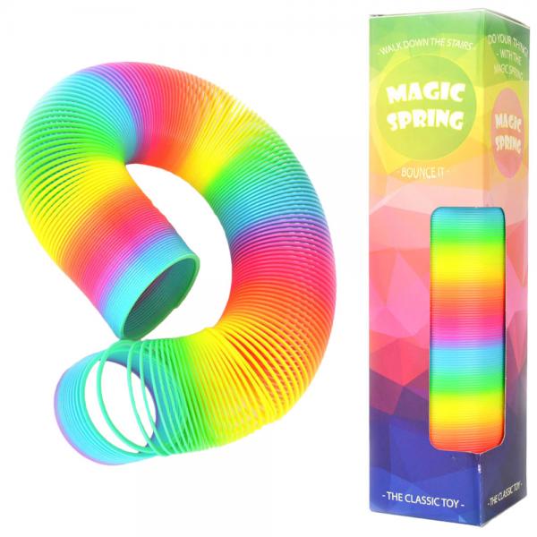 Regnbuefarvet Slinky Stor