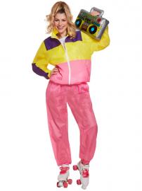 80'er Shell Suit Kostume Pink