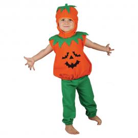 Græskar Halloween Børnekostume 110-116