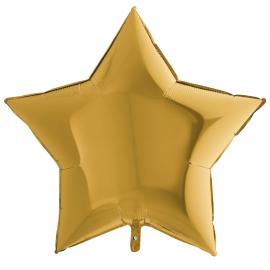 Folieballon Stjerne Guld XL