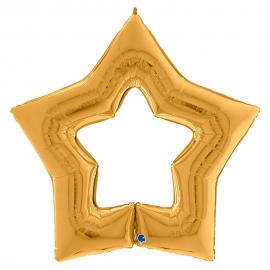 Linky Star Folieballon Guld