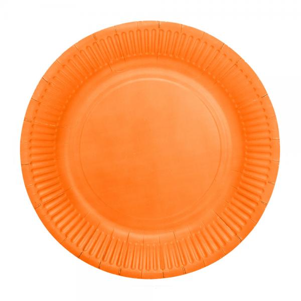 Paptallerkener Orange 18 cm 20-pak