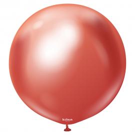 Røde Kæmpestor Chrome Latexballoner 2-pak