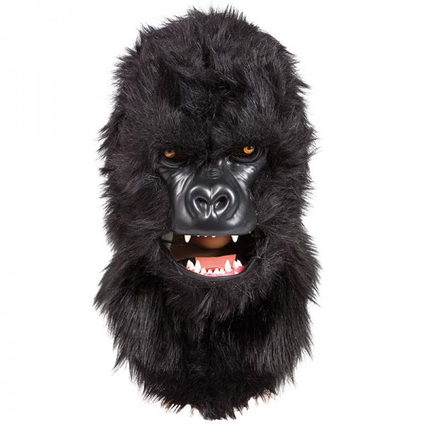 Gorilla Maske Deluxe med Bevgelig Mund