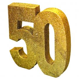 Glitrende 50 Års Dekoration Guld