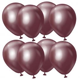 Premium Små Latexballoner Chrome Burgundy 100-pak