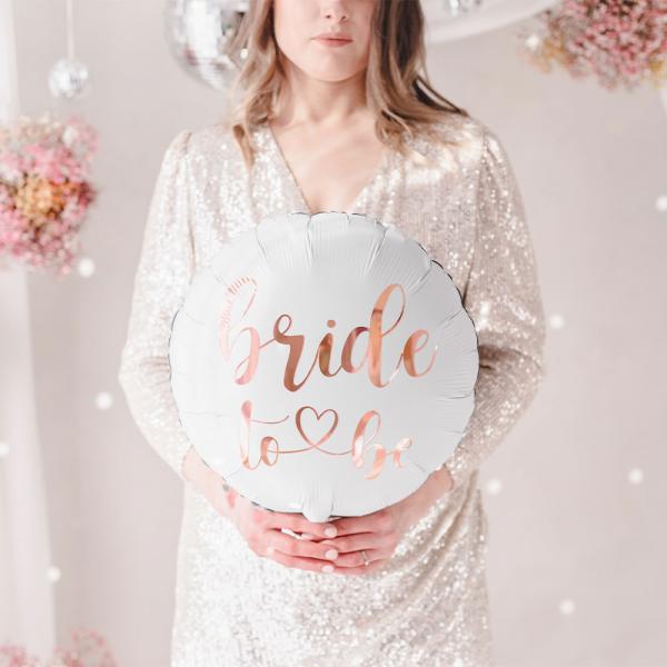 Bride To Be Ballon Hvid