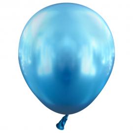 Miniballoner Chrome Blå 100-pak