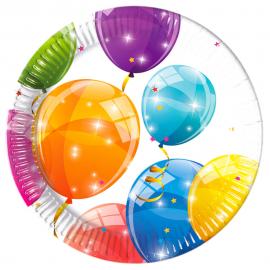 Sparkling Balloons Paptallerkener