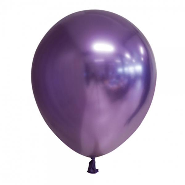 Chrome Miniballoner Mrk Lilla 100-pak
