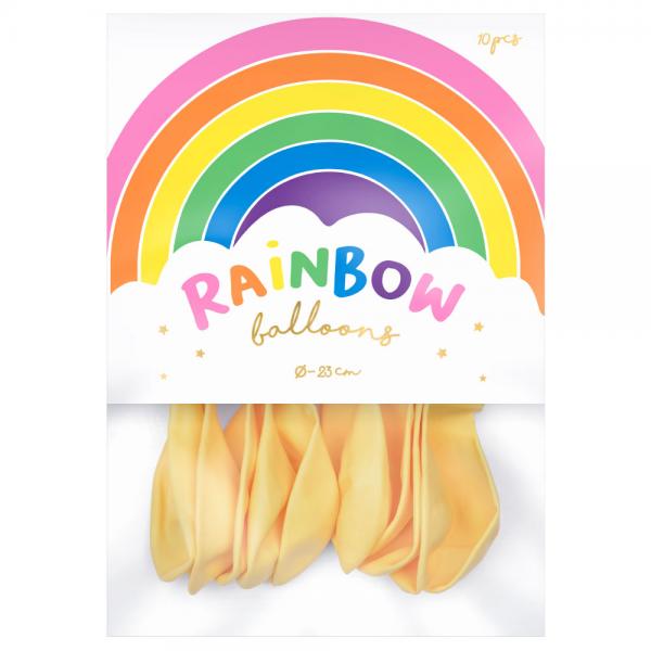 Rainbow Sm Latexballoner Pastel Elfenbenshvide