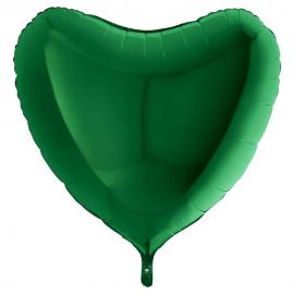 Hjerteballon Folie Grøn